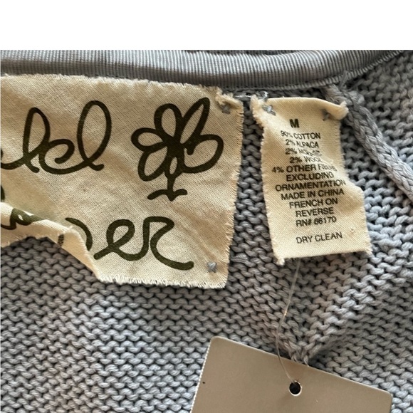BABY BLUE CARDIGAN SWEATER ANTHROPOLOGIE SIZE MEDIUM - Picture 5 of 5